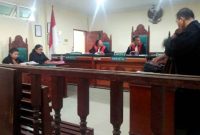 Jaksa Penuntut Umum dari Kejaksaan Negeri Lubukpakam tidak mengenakan Bef saat bersidang. MARTIN ZEBUA/BALUSENIAS.COM 