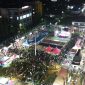 Alun-alun Kota Gunungsitoli sebagai lokasi pusat perayaan Hari Ulang Tahun ke-347 Kota Gunungsitoli yang tampak dibanjiri masyarakat. ISTIMEWA/BALUSENIAS.COM