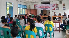 Pembentukan Koperasi Merah Putih Desa Hayo pada Sabtu, 31 Mei 2025 di Balai Desa Hayo dihadiri mayoritas perempuan. FERINA GULO/BALUSENIAS.COM