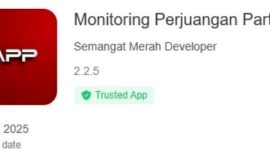 Aplikasi Monitoring Perjuangan Partai yang bisa diunduh di PlayStore