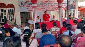 Adrianus Zega menegaskan perjuangan untuk merealisasikan aspirasi masyarakat dalam Reses Masa Sidang II DPRD Kota Gunungsitoli pada Jumat, 20 Juni 2025. JOJOR MASIHOL MARITO/BALUSENIAS.COM