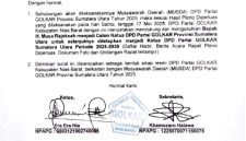 Isi surat yang disampaikan DPD Partai Golkar Kabupaten Nias Barat ke DPD Partai Golkar Provinsi Sumatera Utara. ISTIMEWA/BALUSENIAS.COM